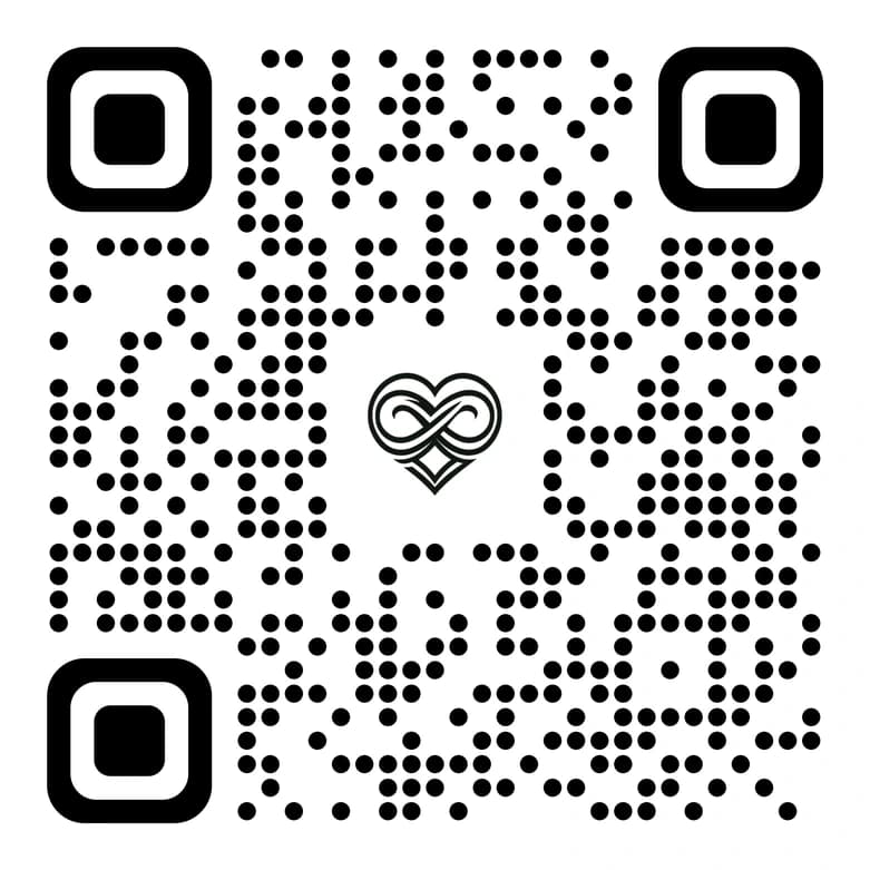 Sample memorial QR code that opens the example memorial